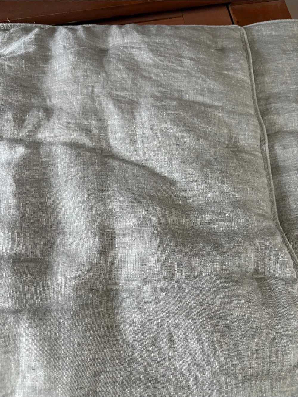 Pottery Barn Light Gray Linen Standard Pillow Shams